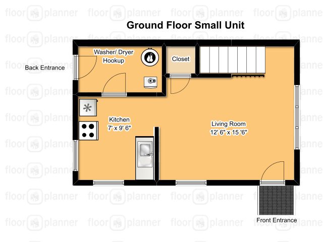 Small unit main floor layout